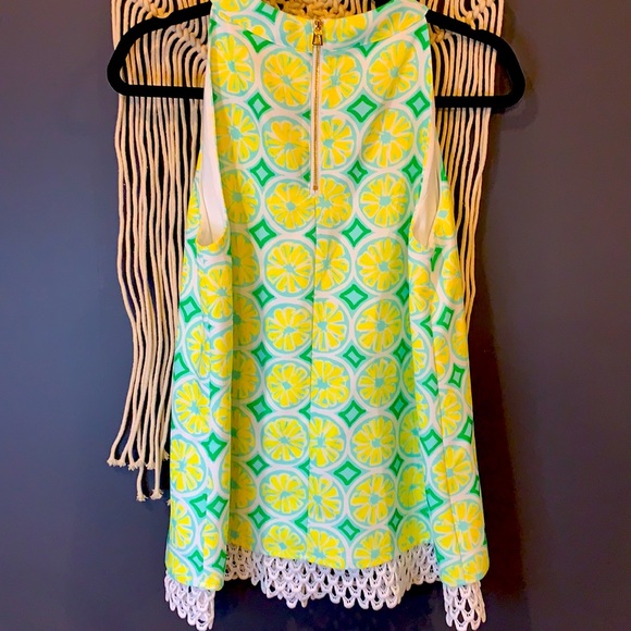 Sail to Sable Womens Size Medium Sleeveless Lemon Shift Dress Zipper - Picture 3 of 7